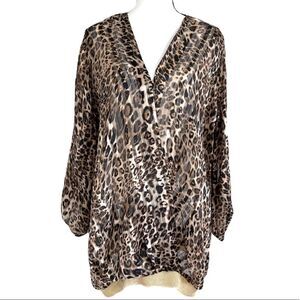 Mirror Image Leopard Print Blouse